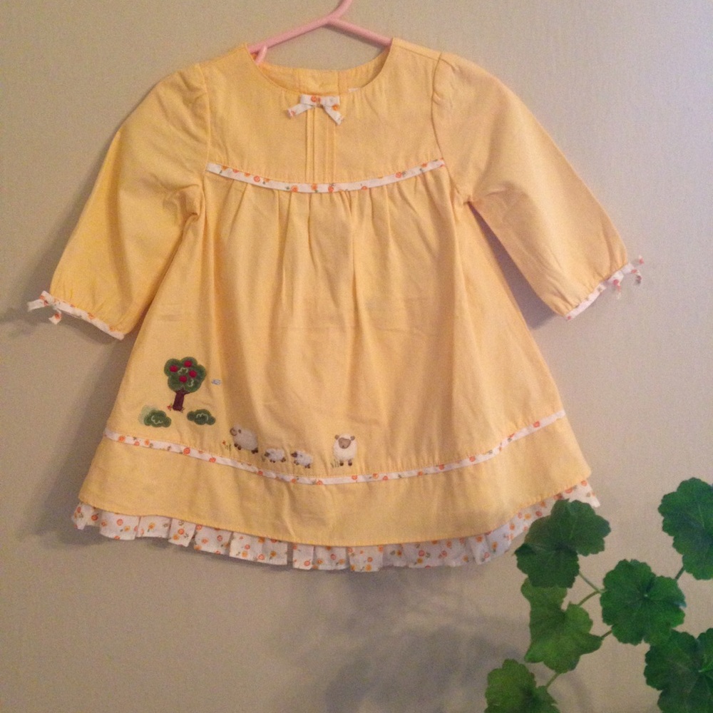 Gymboree baby girl yellow spring time dress nwt